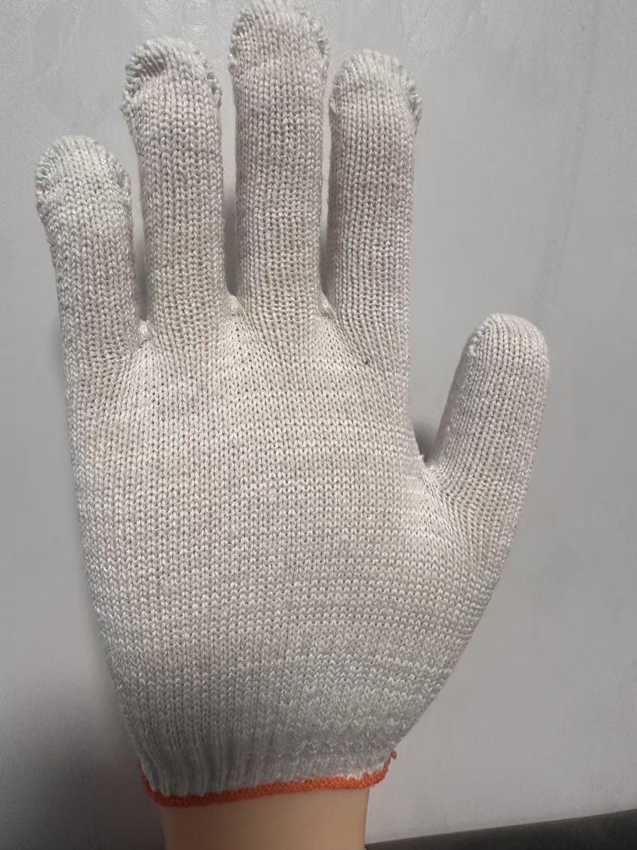 50 White Polyester Reinforced Cotton Gloves